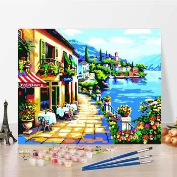 Искусство Цифровая живопись маслом Цифры Картина маслом Холст Домашнее украшение DIY Живопись по номерам 40x50cm no frame