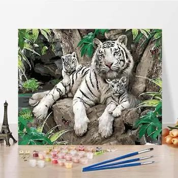 Искусство Цифры Масляная Живопись Холст Цифровая Живопись Маслом DIY Живопись По Номерам Украшение Дома 40x50cm no frame