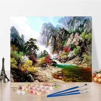 Искусство DIY Картина по номерам Алмазная картина по номерам Картина маслом Цифровая живопись маслом Хобби Домашний декор 40x50cm no frame