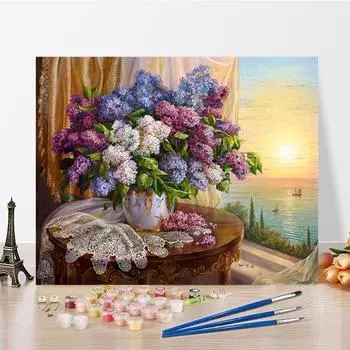 Искусство DIY Картина по номерам Алмазная картина Картина по номерам Домашний декор Хобби Цифровая живопись маслом Картина маслом 40x50cm no frame
