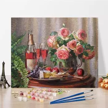 Искусство DIY Картина по номерам Алмазная картина Картина маслом Цифровая картина маслом Домашний декор Хобби Живопись по номерам 40x50cm no frame