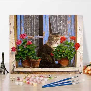 Искусство DIY Картина по номерам Алмазная картина Картина маслом Хобби Картина по номерам Домашний декор Цифровая картина маслом 40x50cm no frame