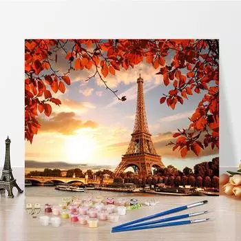 Искусство DIY Картина по номерам Алмазная картина по номерам Картина маслом Домашний декор Цифровая живопись маслом Хобби 40x50cm no frame