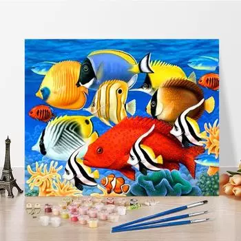 Искусство DIY Картина по номерам Алмазная картина Картина маслом Домашний декор Хобби Живопись по номерам Цифровая картина маслом 40x50cm no frame