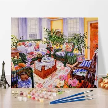 Искусство DIY Картина по номерам Алмазная картина Картина маслом Цифровая картина маслом Цифры Живопись Хобби Домашний декор 40x50cm no frame