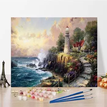 Искусство DIY Картина по номерам Алмазная картина по номерам Живопись Хобби Картина маслом Цифровая картина маслом Домашний декор 40x50cm no frame
