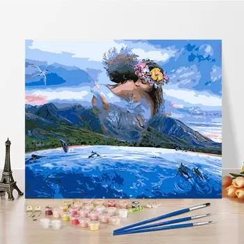 Искусство DIY Картина по номерам Алмазная картина Цифровая картина маслом Цифры Живопись Хобби Картина маслом Домашний декор 40x50cm no frame