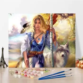 Искусство DIY Картина по номерам Алмазная картина по номерам Картина Цифровая живопись маслом Хобби Картина маслом Домашний декор 40x50cm no frame
