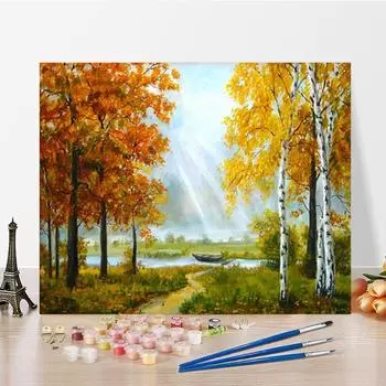 Искусство DIY Картина по номерам Алмазная картина по номерам Живопись Хобби Картина маслом Домашний декор Цифровая картина маслом 40x50cm no frame