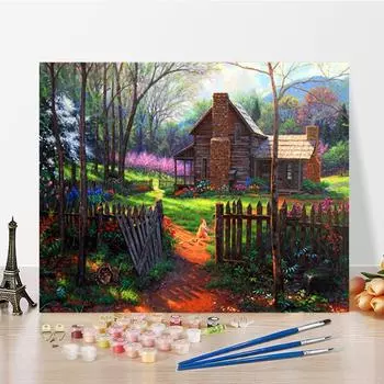 Искусство DIY Картина по номерам Цифровая картина маслом Домашний декор Алмазная картина Картина маслом по номерам Живопись Хобби 40x50cm no frame