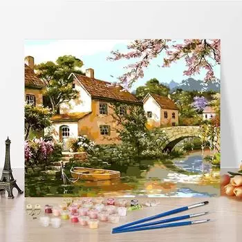 Искусство DIY Картина по номерам Цифровая картина маслом Номера Картина маслом Украшение дома Холст 40x50cm no frame