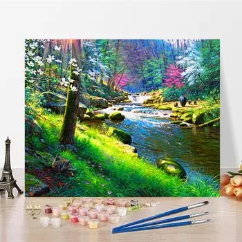 Искусство DIY картина по номерам цифровая картина маслом домашний декор цифры живопись хобби алмазная живопись картина маслом 40x50cm no frame