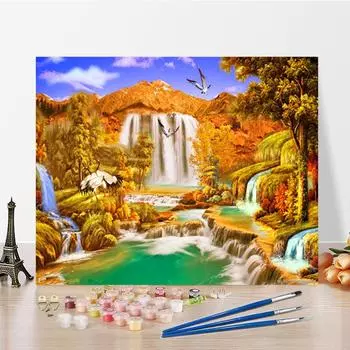 Искусство DIY Картина по номерам Цифровая картина маслом Домашний декор Цифры Картина маслом Алмазная живопись Хобби 40x50cm no frame
