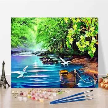 Искусство DIY Картина по номерам Цифровая картина маслом Алмазная картина Картина маслом по номерам Картина Домашний декор Хобби 40x50cm no frame