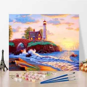 Искусство DIY Картина по номерам Цифровая картина маслом Домашний декор Алмазная картина по номерам Живопись Хобби Картина маслом 40x50cm no frame