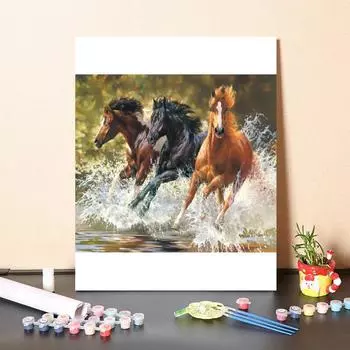 Искусство DIY Картина по номерам Цифровая картина маслом Холст Номера Картина маслом Украшение дома 40x50cm no frame