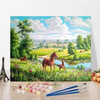 Искусство DIY Картина по номерам Цифровая картина маслом Хобби Картина маслом Домашний декор Картина по номерам Алмазная живопись 40x50cm no frame
