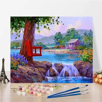Искусство DIY Картина по номерам Цифровая живопись маслом Хобби Алмазная картина Картина маслом Домашний декор Картина по номерам 40x50cm no frame