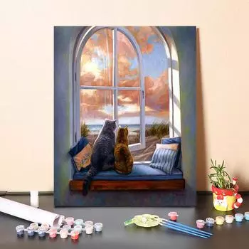 Искусство DIY Картина по номерам Хобби Домашний декор Алмазная картина Картина маслом по номерам Цифровая картина маслом 40x50cm no frame