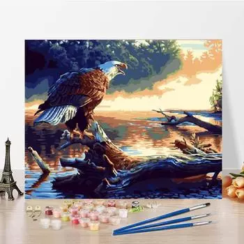 Искусство DIY Картина по номерам Холст Украшение дома Цифровая картина маслом Номера Картина маслом 40x50cm no frame