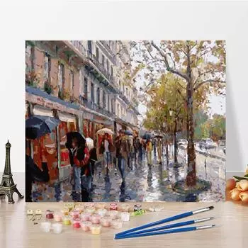 Искусство DIY Картина по номерам Номера Картина маслом Холст Украшение дома Цифровая картина маслом 40x50cm no frame