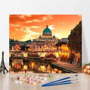 Искусство DIY Краска по номерам Цифровая живопись маслом Хобби Домашний декор Картина по номерам Алмазная картина Картина маслом 40x50cm no frame