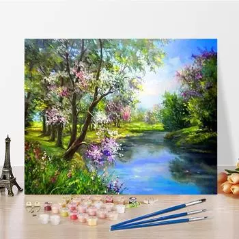 Искусство DIY живопись по номерам алмазная живопись картина маслом домашний декор номера живопись хобби цифровая картина маслом