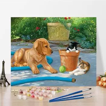 Искусство DIY Живопись по номерам Алмазная живопись Живопись по номерам Масляная живопись Хобби Цифровая масляная живопись Домашний декор 40x50cm no frame