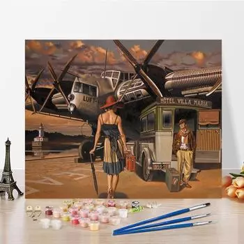 Искусство DIY Живопись по номерам Алмазная живопись Живопись по номерам Хобби Цифровая живопись маслом Домашний декор Живопись маслом 40x50cm no frame