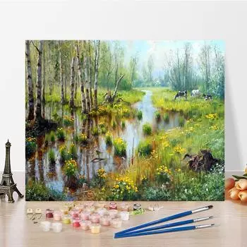 Искусство DIY живопись по номерам цифровая картина маслом картина маслом алмазная живопись хобби домашний декор номера живопись 40x50cm no frame