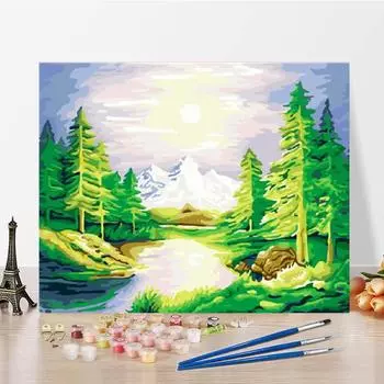Искусство DIY Живопись по номерам Цифры Картина маслом Домашнее украшение Цифровая живопись маслом Холст 40x50cm no frame