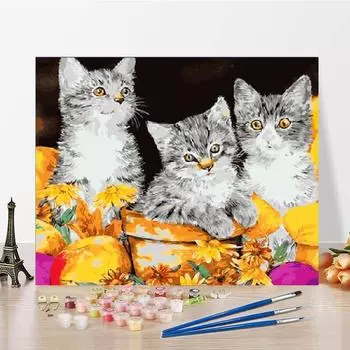 Искусство DIY Живопись по номерам Холст Цифровая живопись маслом Домашнее украшение Цифровая живопись маслом 40x50cm no frame
