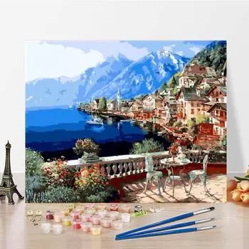 Искусство DIY Живопись по номерам Украшение дома Цифровая живопись маслом Холст Цифры Живопись маслом 40x50cm no frame