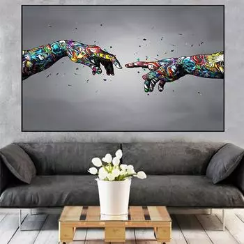 Искусство граффити на холсте, абстрактные постеры и принты, современные настенные картины в стиле поп-арт для гостиной, домашнего декора 20x30cm