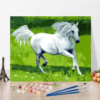 Искусство Холст DIY Живопись по номерам Цифровая живопись маслом Домашнее украшение Цифровая живопись маслом 40x50cm no frame