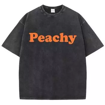 Искусство и текстовый дизайн Футболки с персиковым принтом Мужские крутые футболки Vigor Cool Футболки Originality Oversize Футболки Normcore Sports С короткими рукавами S