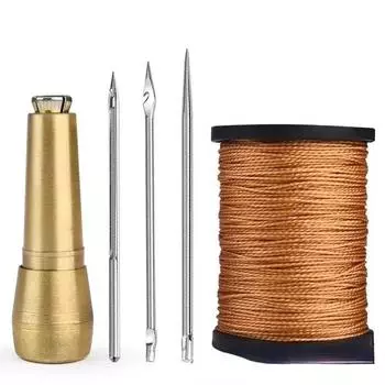 Искусство работы с иглами для швейных машин. Инструменты для ремонта Многофункциональный набор материалов для рукоделия Комплект для пробивки обуви для шила из кожи Сменный