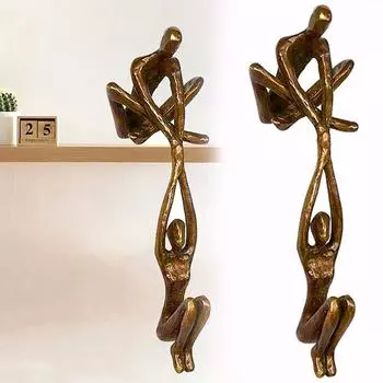 Искусство Статуя Любовник Произведение Искусства Мужчина Поднимает Женщину Творческая Фигурка Пара Скульптура Декор Настольный Орнамент