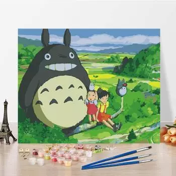 Искусство украшения дома цифровая картина маслом холст номера картина маслом DIY картина по номерам 40x50cm no frame