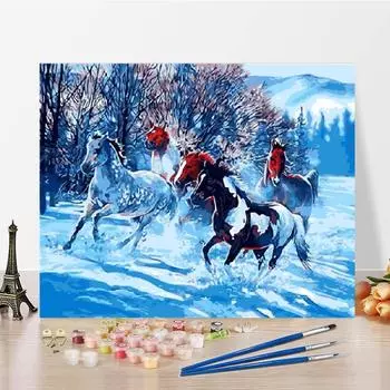 Искусство украшения дома цифры картина маслом цифровая картина маслом DIY картина по номерам холст 40x50cm no frame