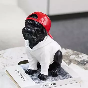Искусство Украшения Современные Мультяшные Животные Бульдог Скульптура Мягкие Украшения Магазин Приемная Модель Гостиная Украшения Комнаты