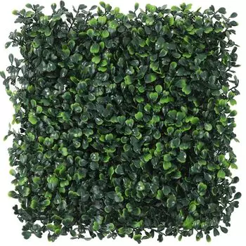 ISL Wall Set of Faux Green Artificial for Indoor and Outdoor Use Green, 25x25cm, 8, Greenery, Curtain, Plants, Jointed, зелёный