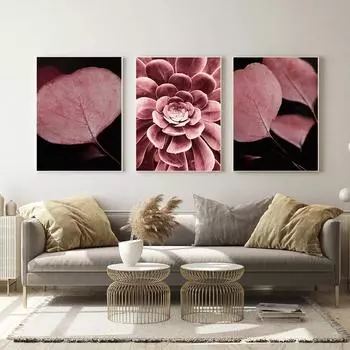 Islamic Calligraphy Sabr Pray Sukr Posters Leaf Succulent Canvas Painting Abstract Wall Art Print Picture Living Room Home Decor 21x30cm No Framed