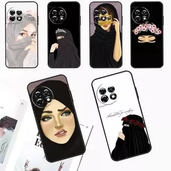 Исламский мусульманский хиджаб для девочек чехол для OnePlus 12 11 9 10 Pro 9RT 10T 10R 12R OnePlus Nord N10 N20 CE 2 3 Lite 2T Coque OnePlus 12R