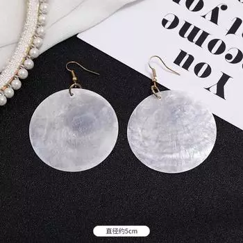 Island vacation style shell earrings long temperament fringed stud earrings retro personality simple earrings women