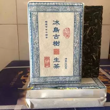 Исландия Старое дерево Пуэр Шэнча Юньнань Пуэр Зеленый чай 250г Чайный кирпич