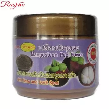 ISME Rasyan Mangosteen Peel Powder, натуральная маска для лица от прыщей и черных точек, 80 г - Тайский 80 g