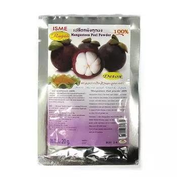 ISME Rasyan Mangosteen Peel Powder, натуральная маска для лица от прыщей и черных точек, 20 г - Тайский 20 g
