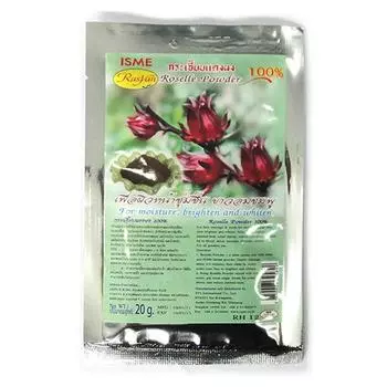 ISME Rasyan Roselle Powder 100% Для увлажнения кожи лица, осветление и отбеливание, 20 г - Тайский 20 g