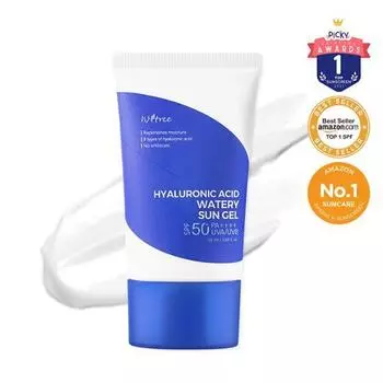 ISNTREE Солнцезащитный гель Hyaluronic Acid Watery Sun Gel 50 мл, корейский солнцезащитный крем